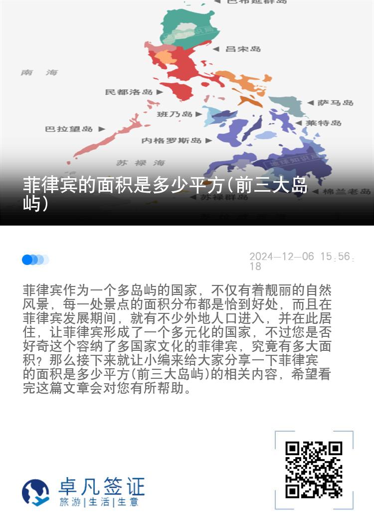 菲律宾的面积是多少平方(前三大岛屿)